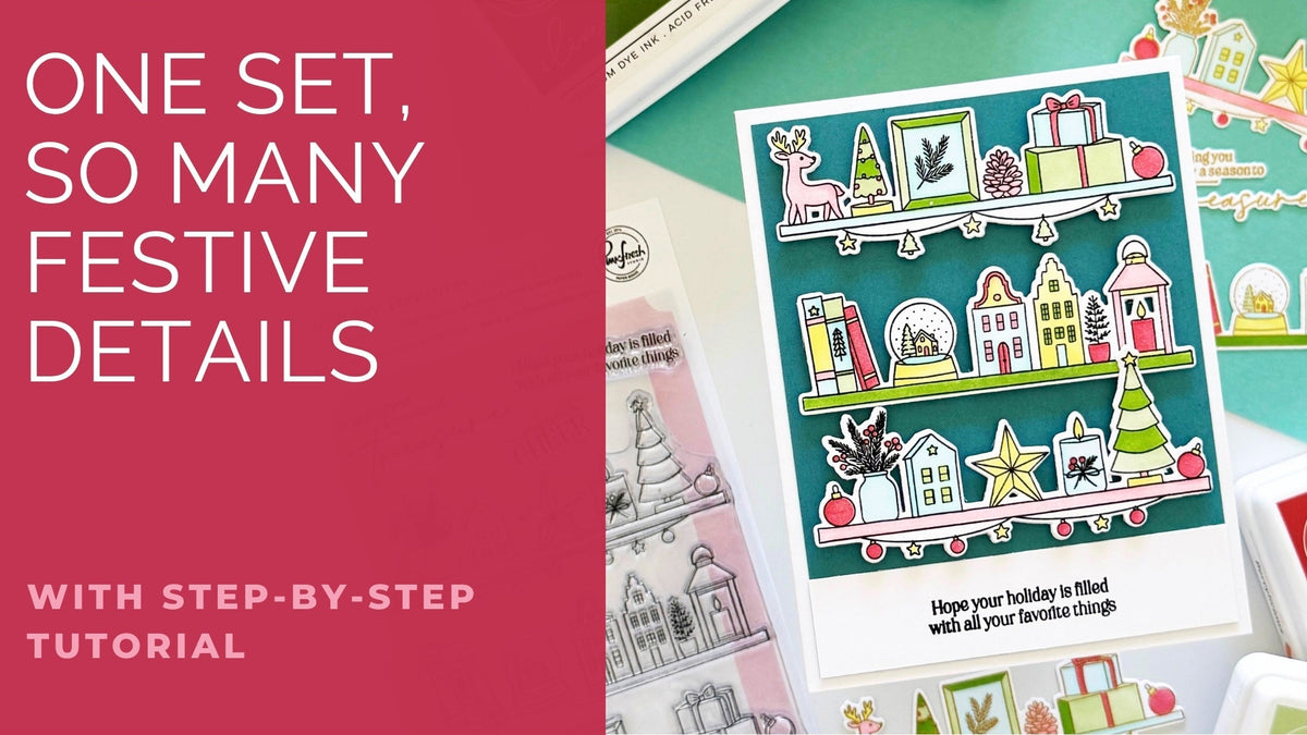 Bright & Colorful Christmas Card with Holiday Treasures | Dana Kirby
