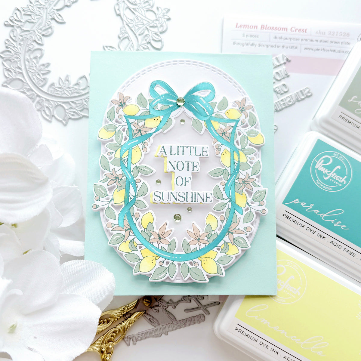 Lemon Blossom Crest press plate