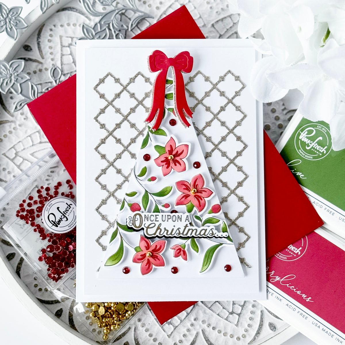 Tied with Cheer die & stencil bundle