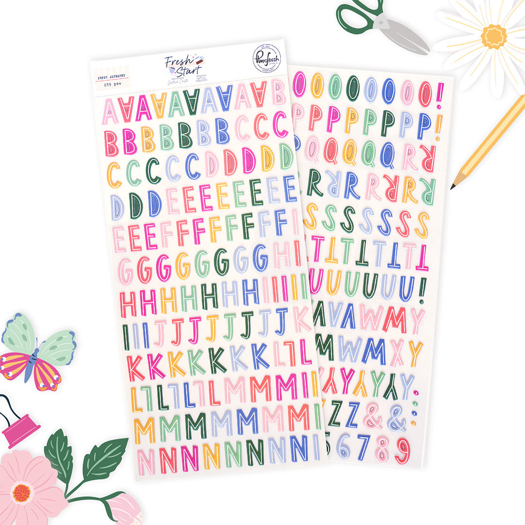 Fresh Start: Puffy Alpha Stickers