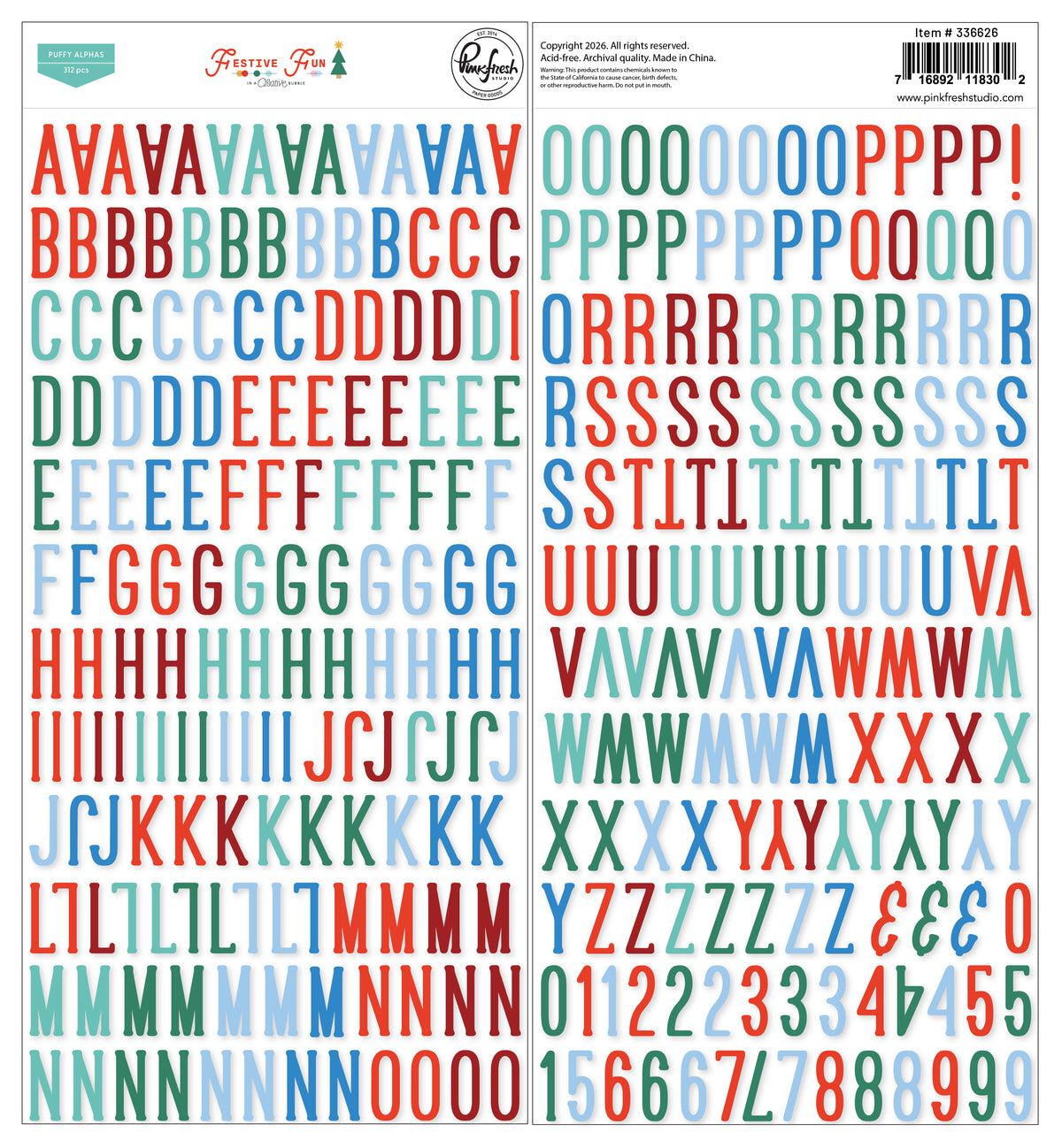 Festive Fun: Puffy Alpha Stickers