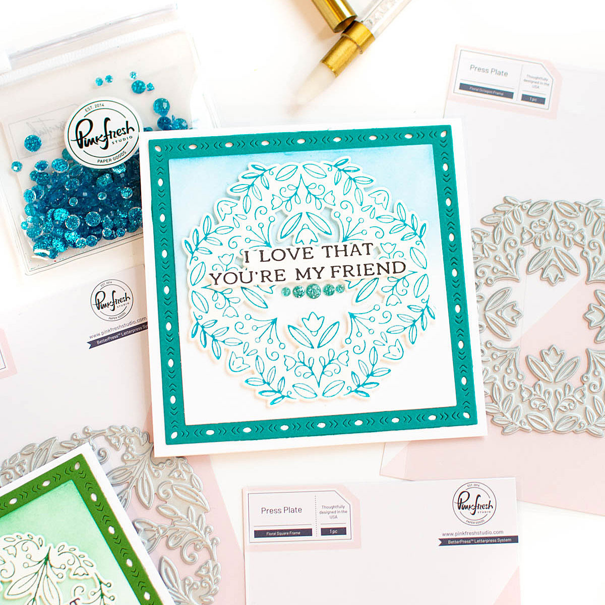 Floral Octagon Frame press plate