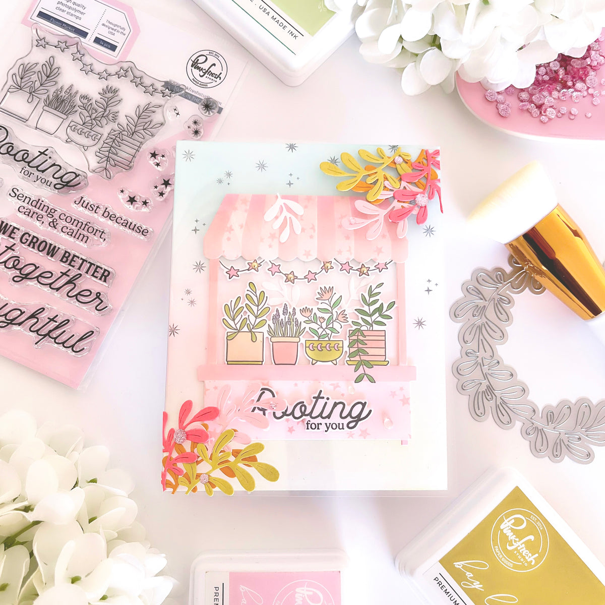 Tied with Cheer die & stencil bundle