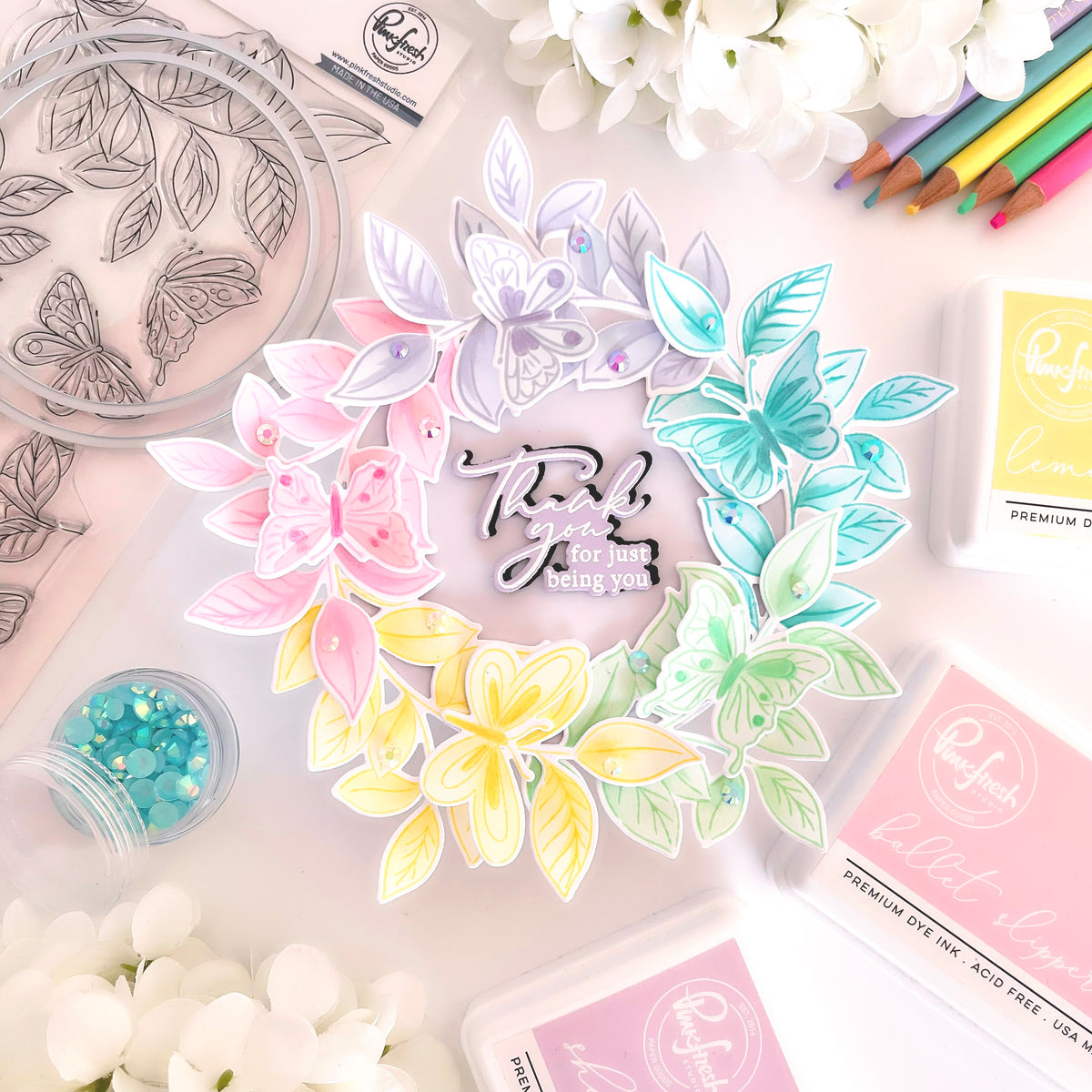 Fluttering Butterflies stamp