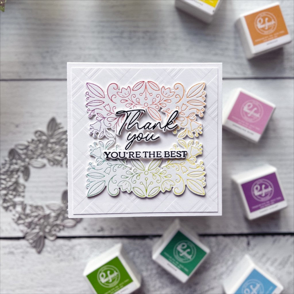 Floral Square Frame die