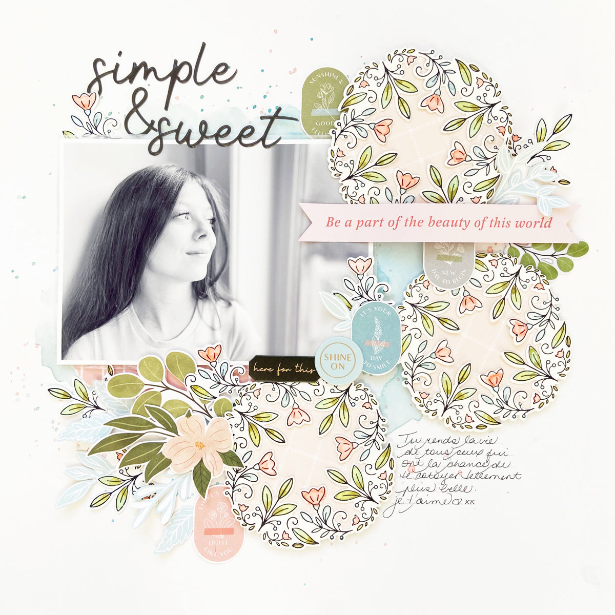 Floral Round Frame press plate