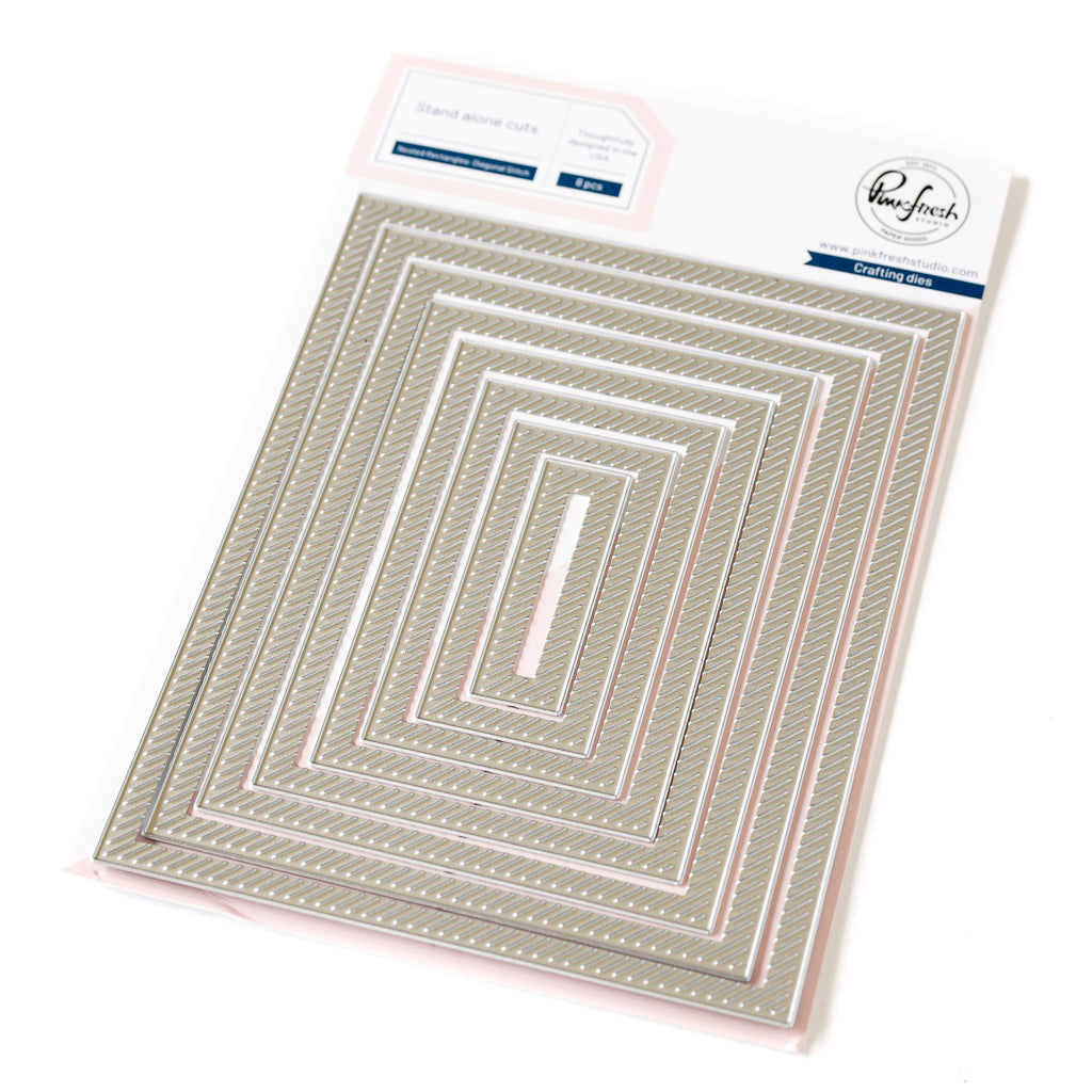 Essentials: Nested Rectangles Diagonal Stitch die