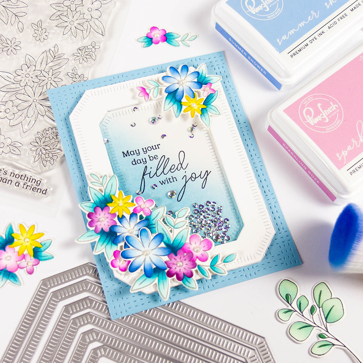 Cheerful Blossoms stencil
