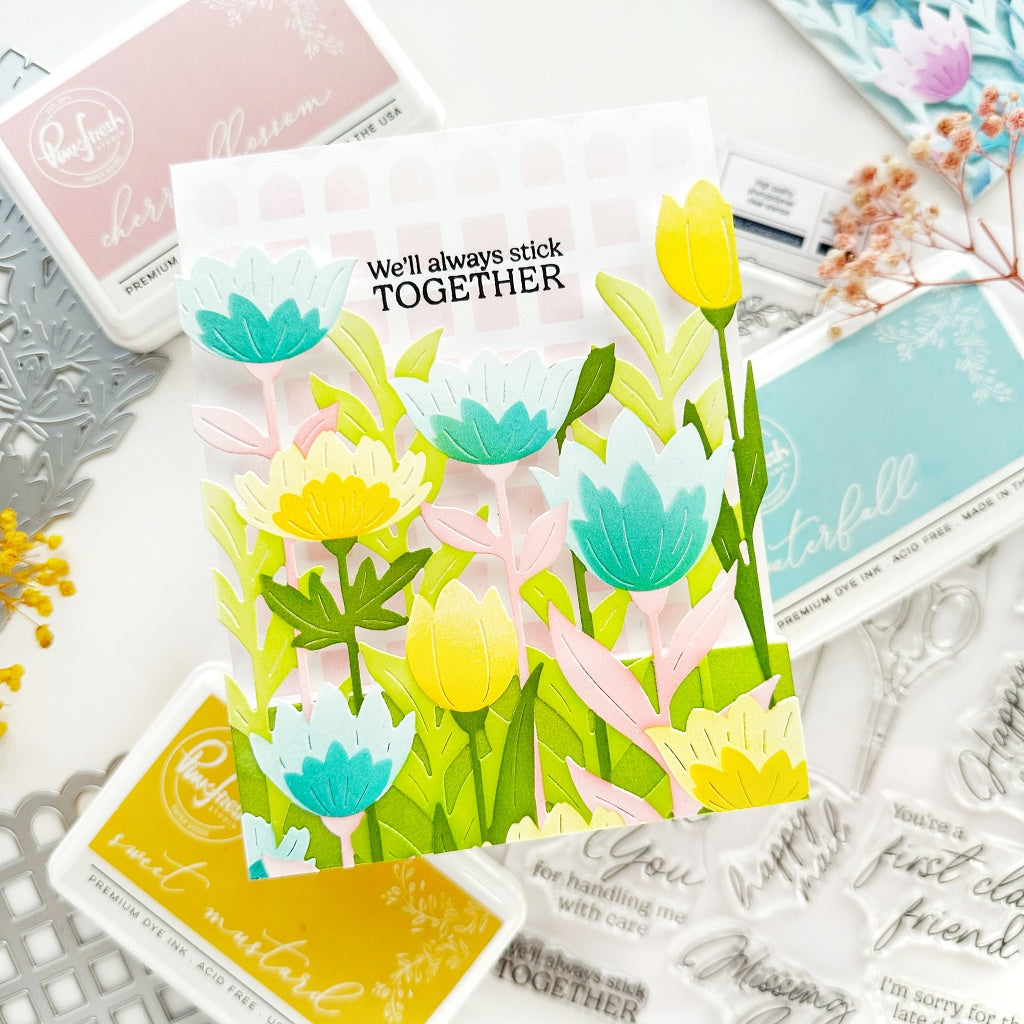 Floral Field stencil