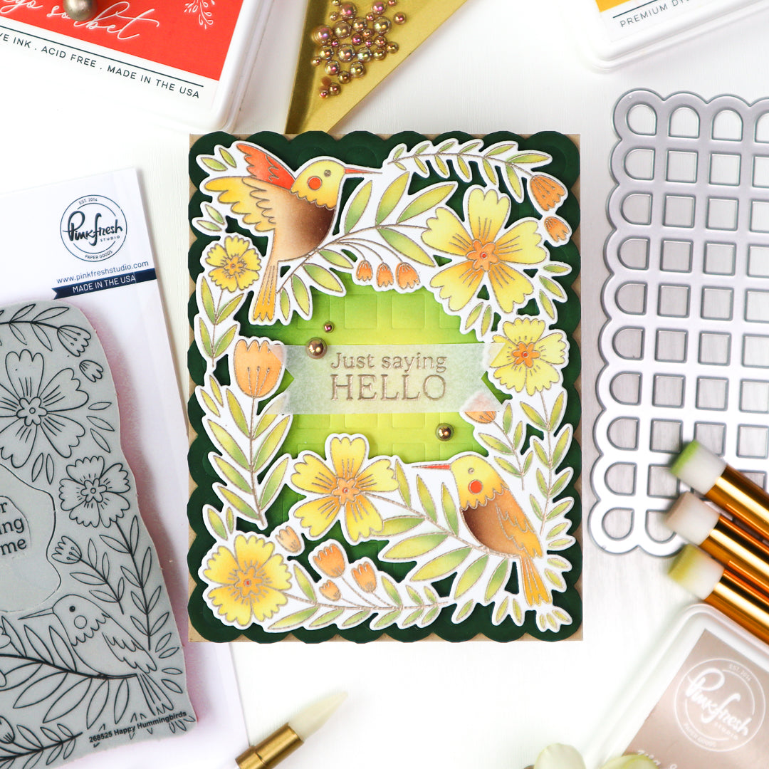 Happy Hummingbirds cling stamp