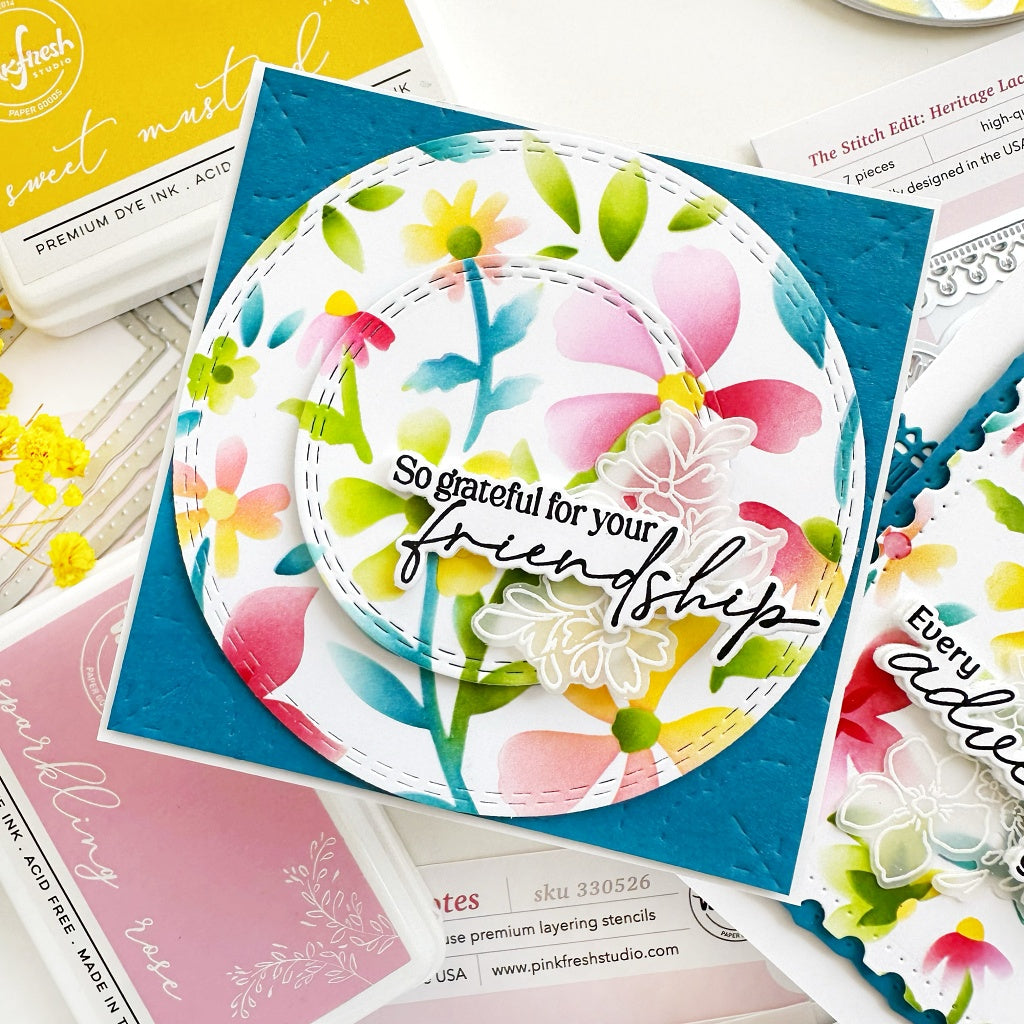 Wildflower Notes stencil
