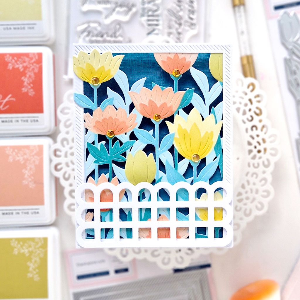 Floral Field stencil