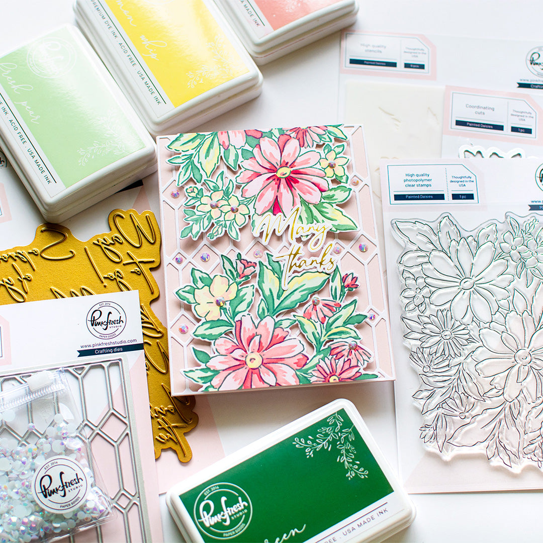 Painted Daisies layering stencil