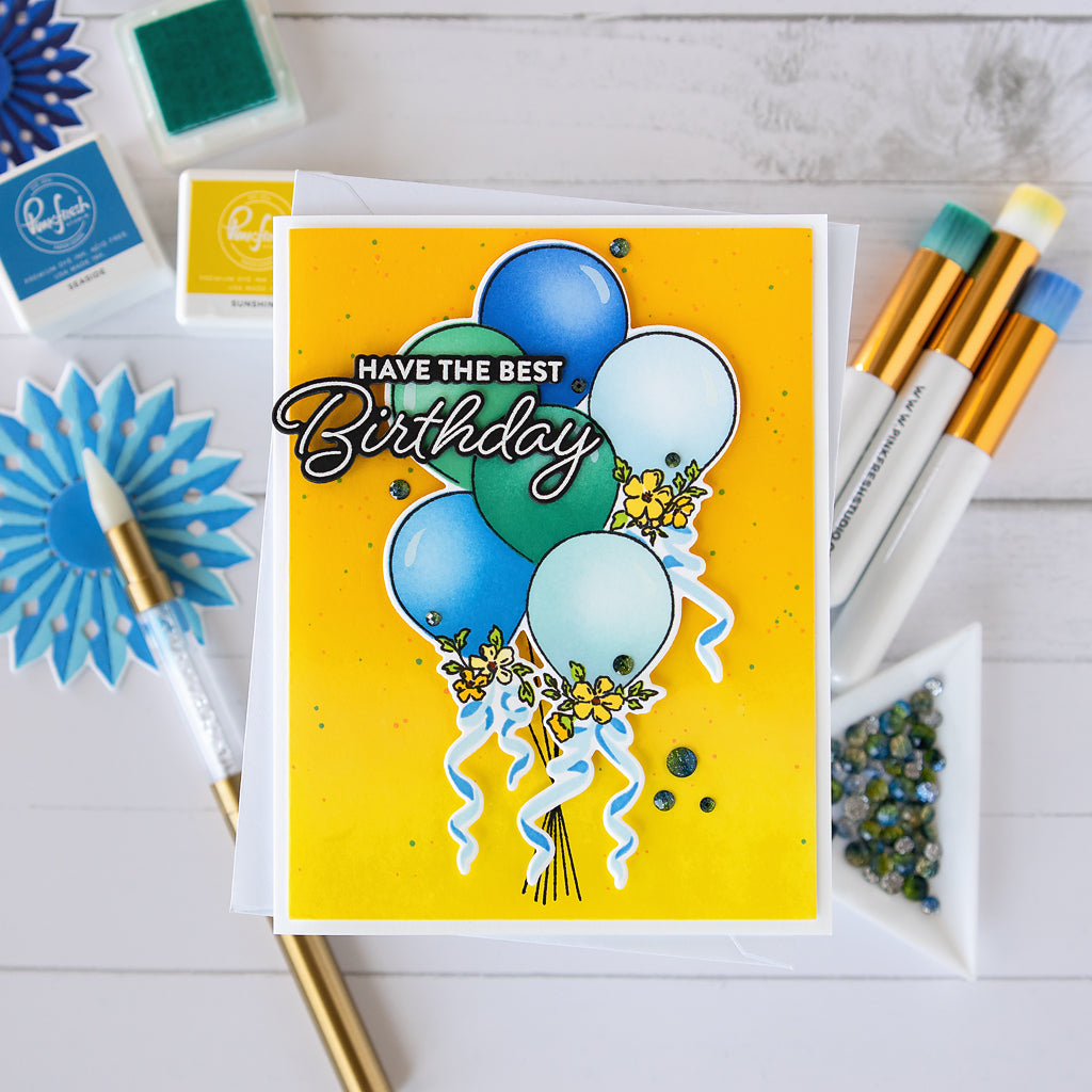 Ribbons & Balloons stencil