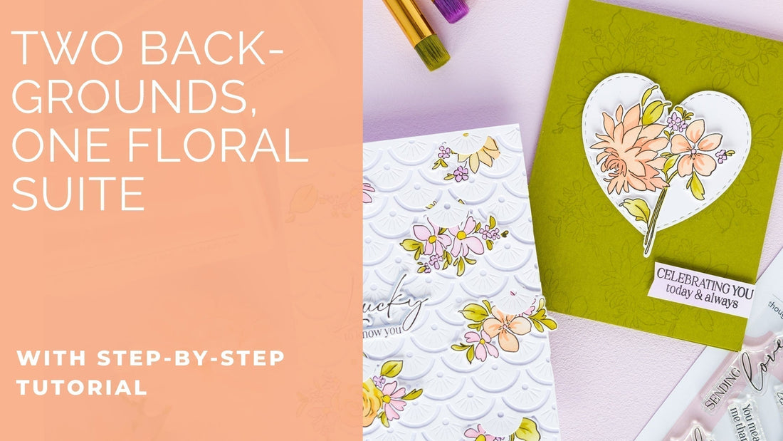 Blooming Daydream: Two Cards, Two Background Ideas | Kathleen Schmelz