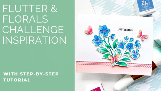 Flutter and Florals inspired just a note card | Stephanie Guse