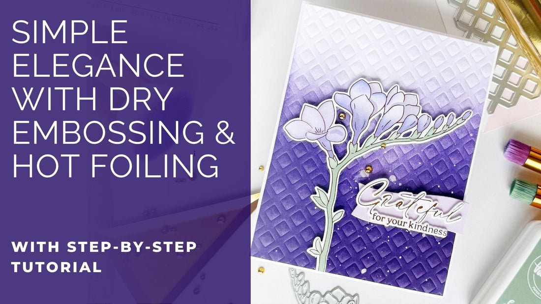 Simply Elegant Card with Freesia Flourish | Kathleen Schmelz