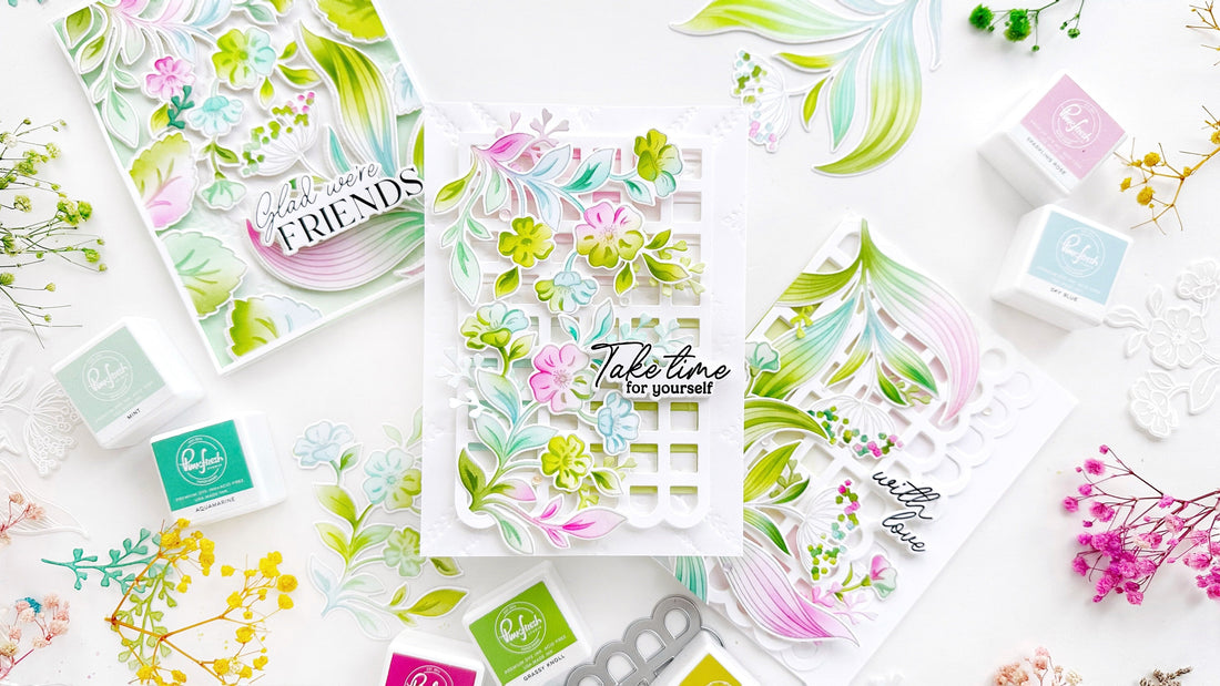 Gradient ink blending and offsetting diecuts | Raquel Arribas