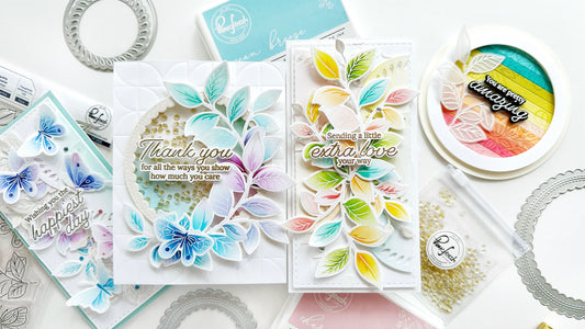Fluttering butterflies with circles