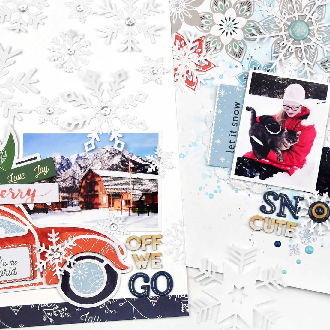Holiday Vibes Winter Layouts by Lorilei