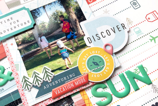 Out and About Collection - Travel Themed Layouts | Enza Gudor