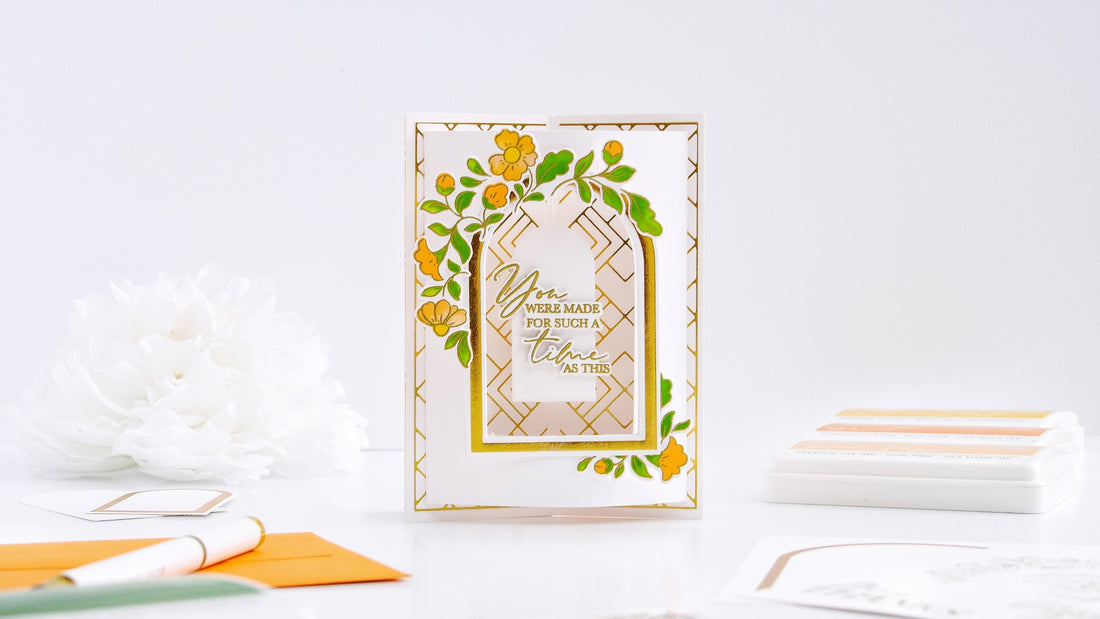 Fun Fold Arch Florals Bendy Inspiration Card┃Yasmin Diaz