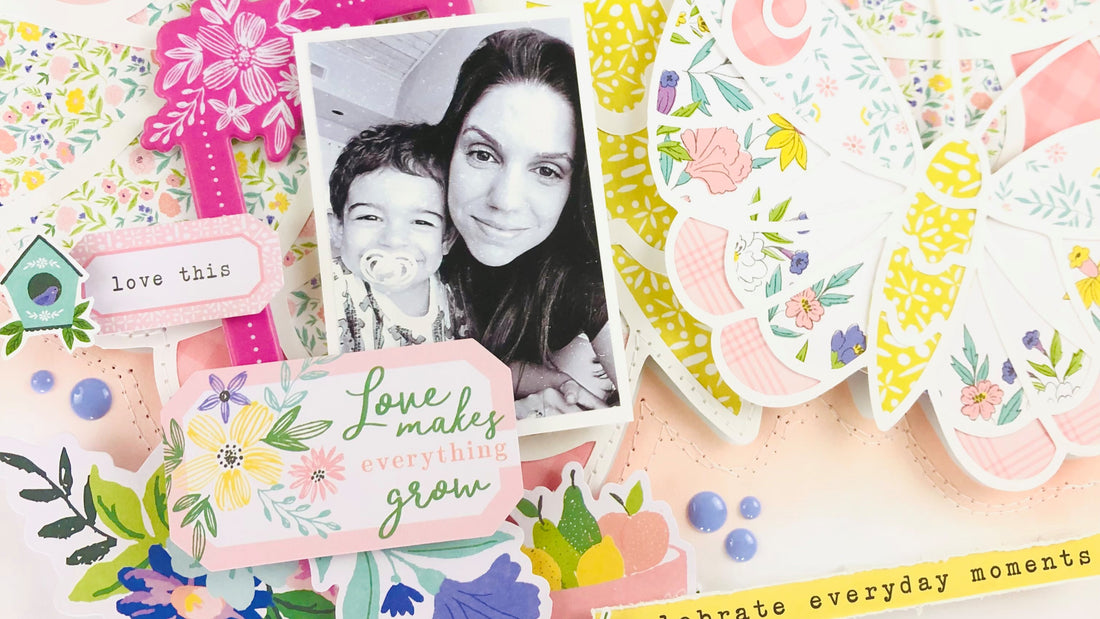 Happy Blooms Layout | Karlla Dauer