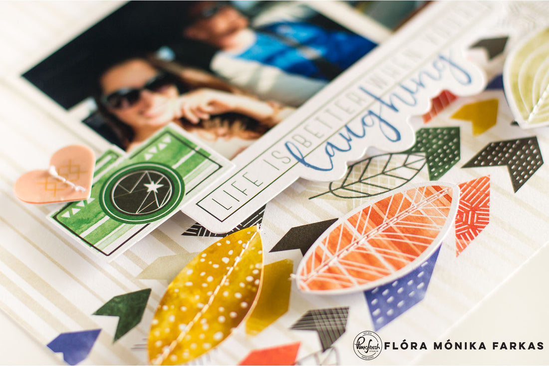 Stamping on Scrapbook Layouts | Flora Monika Farkas