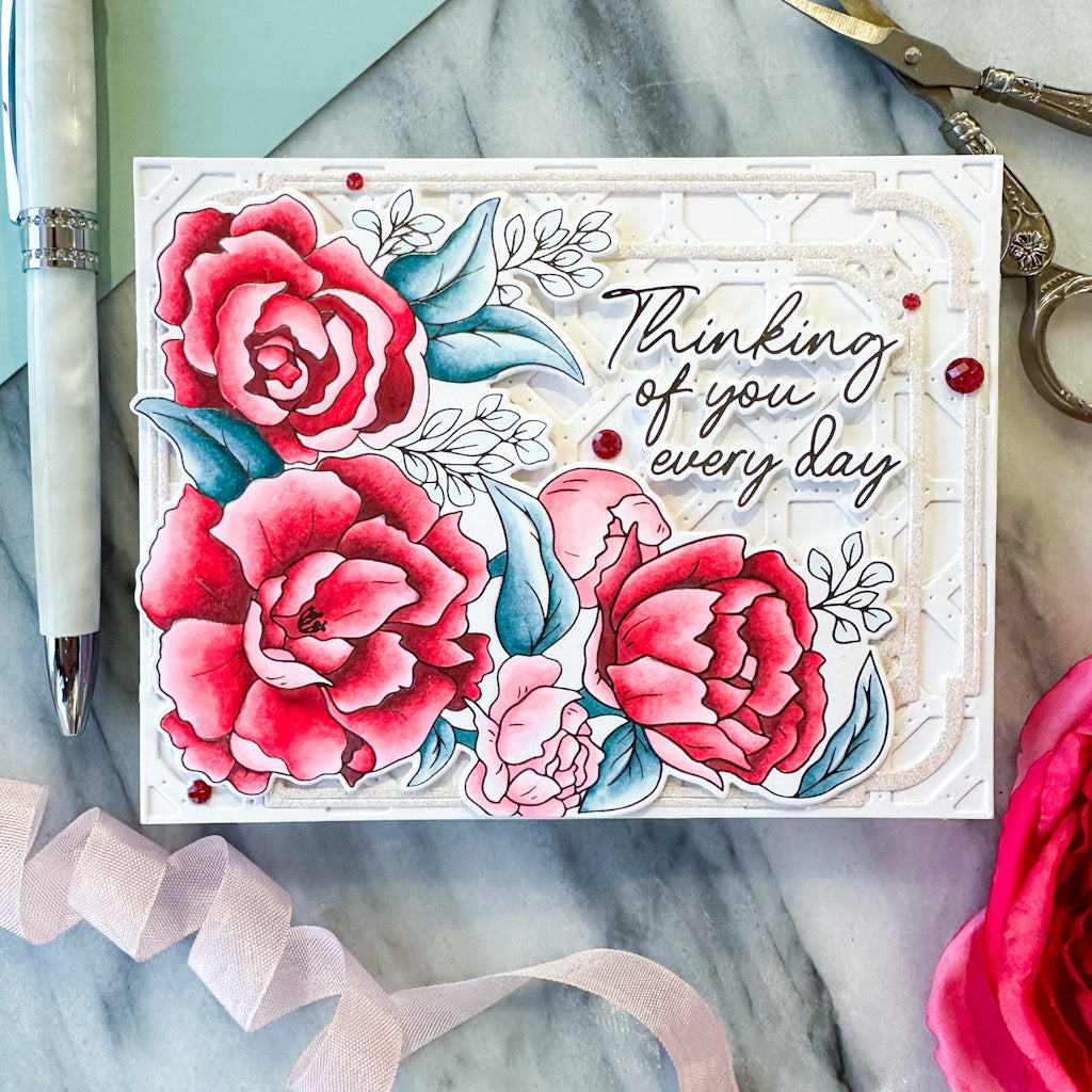 Camellias press plate