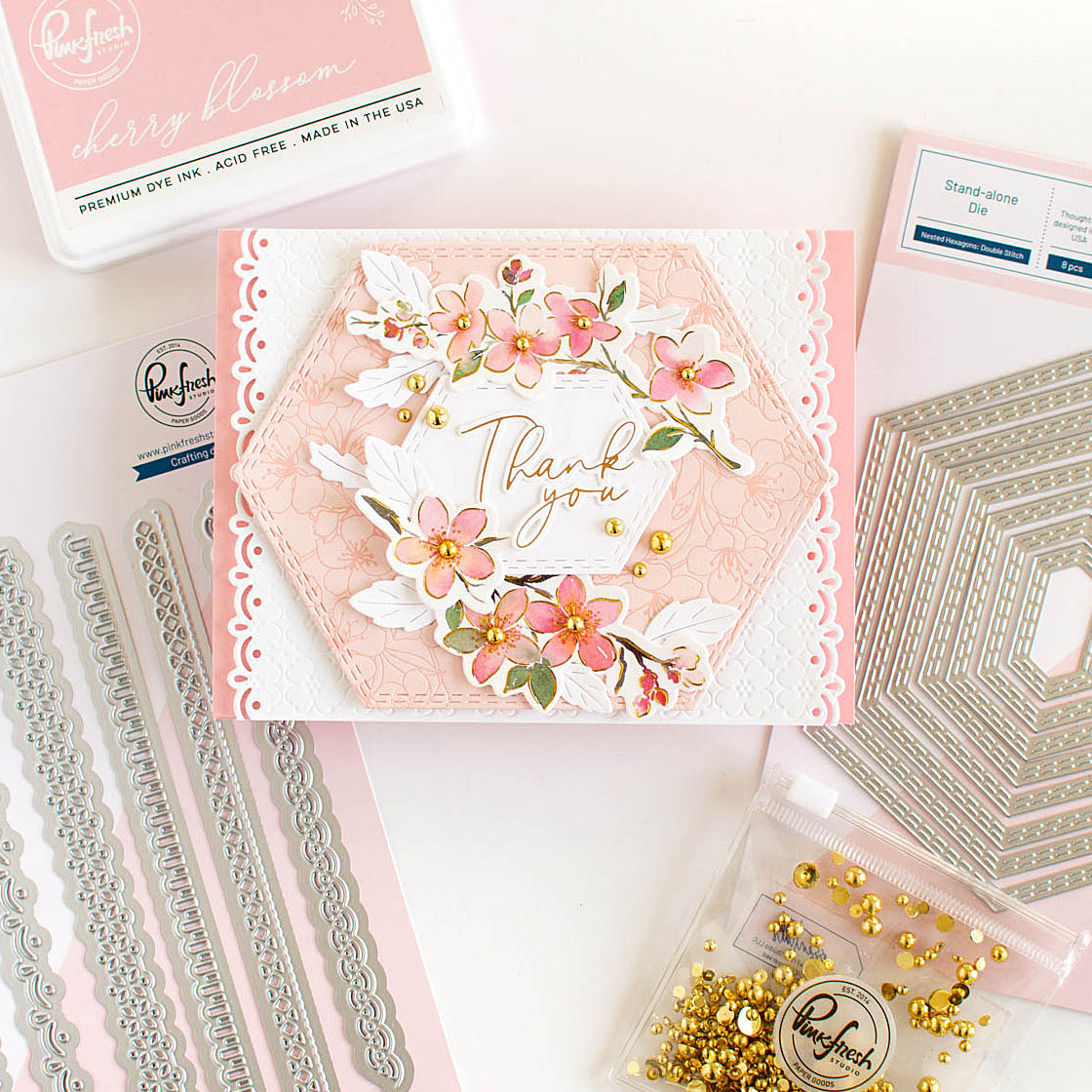 Essentials: Nested Hexagons Double Stitch die