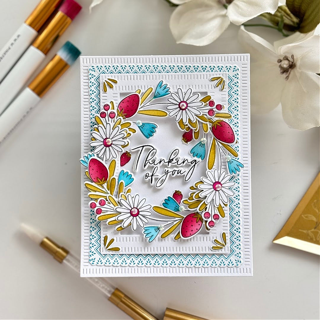 Berries & Blossoms cling stamp