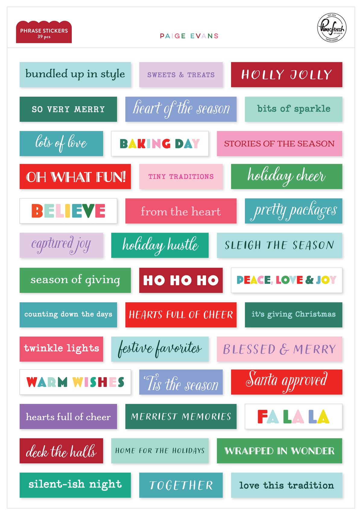Very Merry Christmas: Phrase Stickers