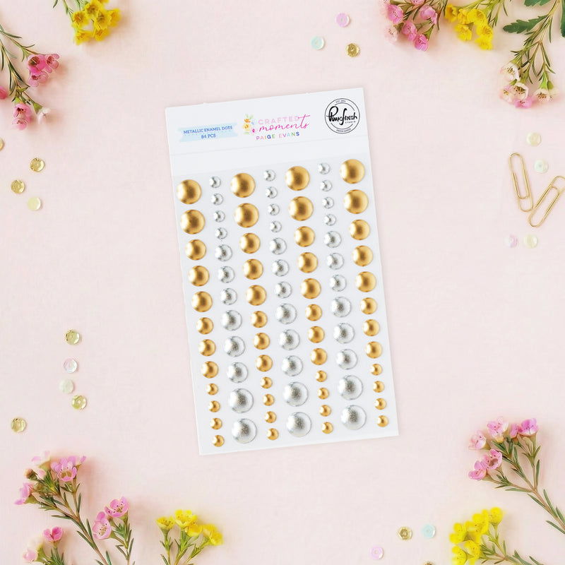 Crafted Moments: Metallic Enamel Dots