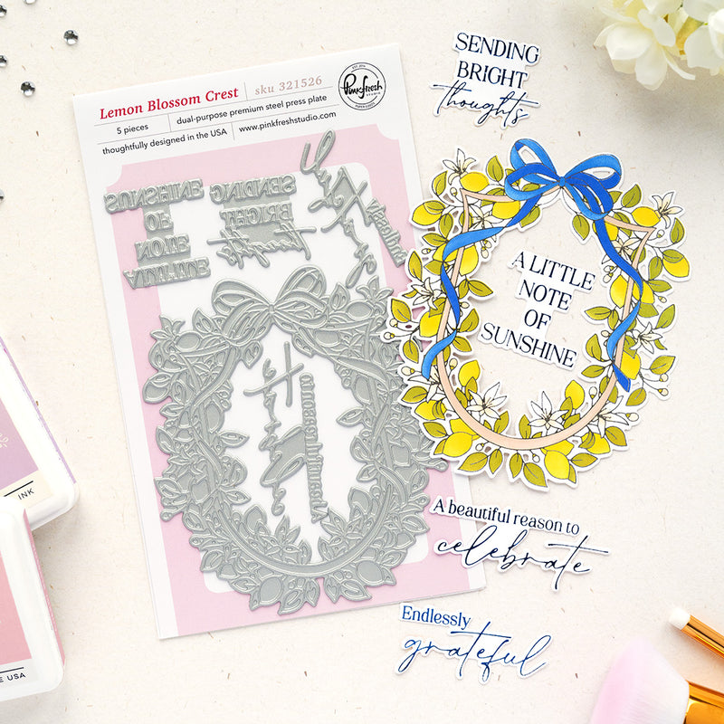 Lemon Blossom Crest press plate