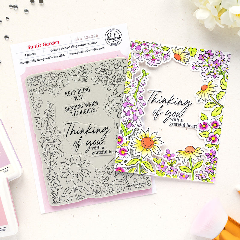 Sunlit Garden cling stamp