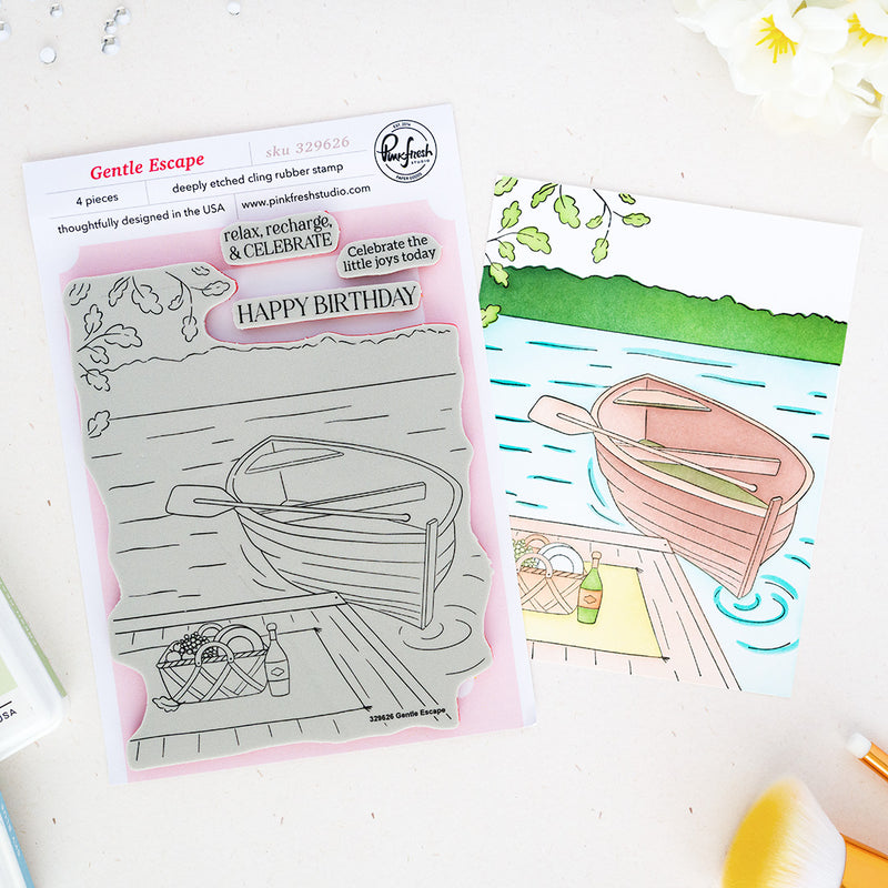 Gentle Escape cling stamp