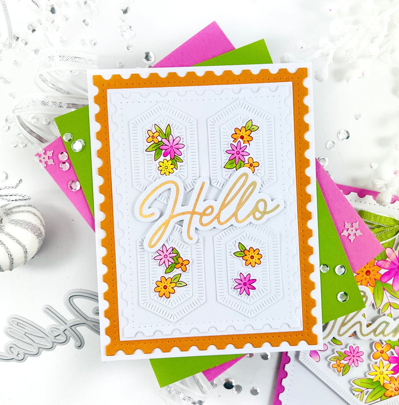 Cheerful Blossoms stencil