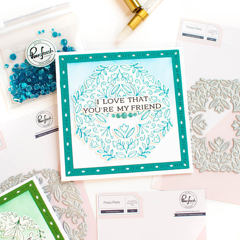Floral Octagon Frame press plate