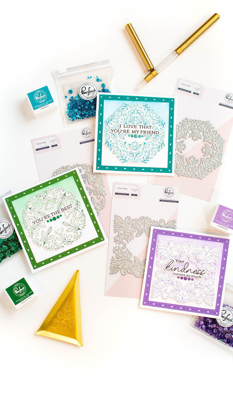 Floral Square Frame die