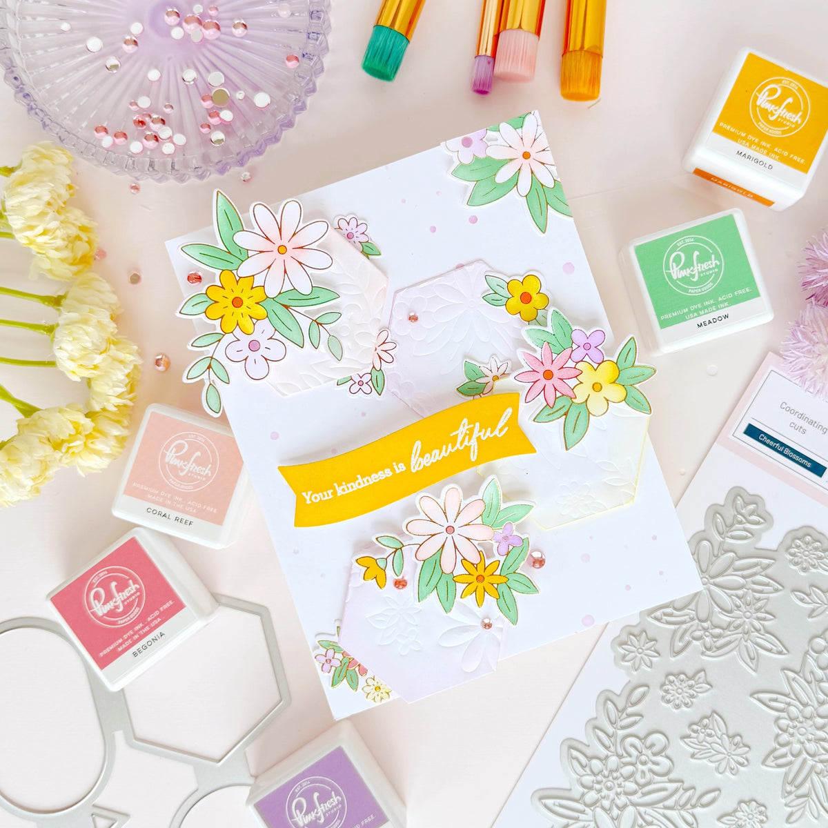 Cheerful Blossoms press plate