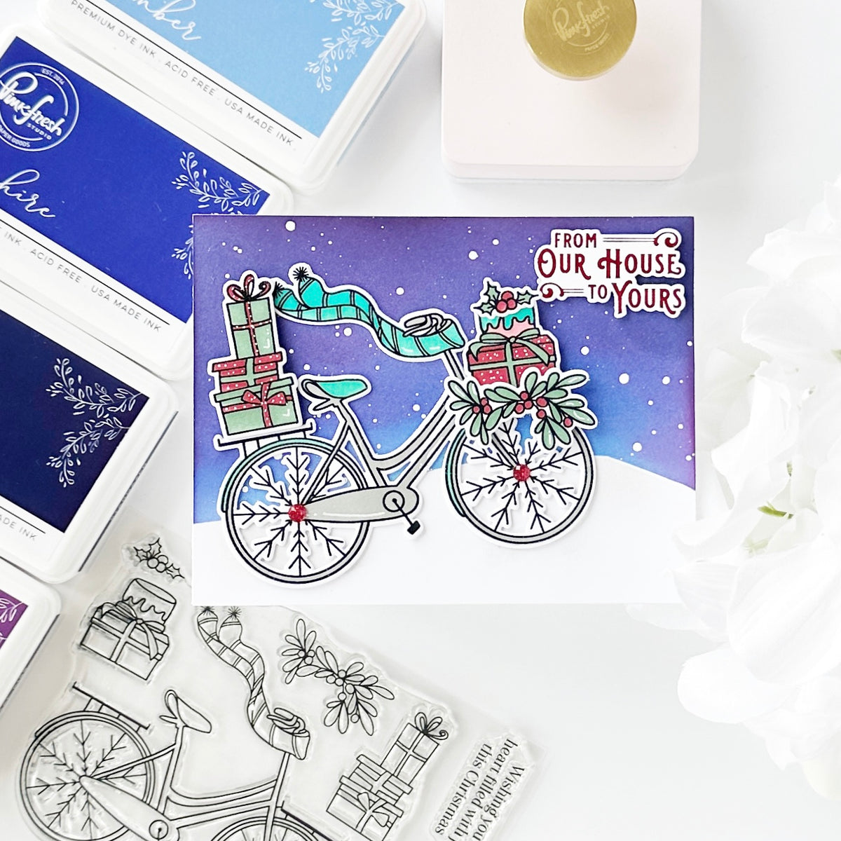 Holiday Bicycle stencil
