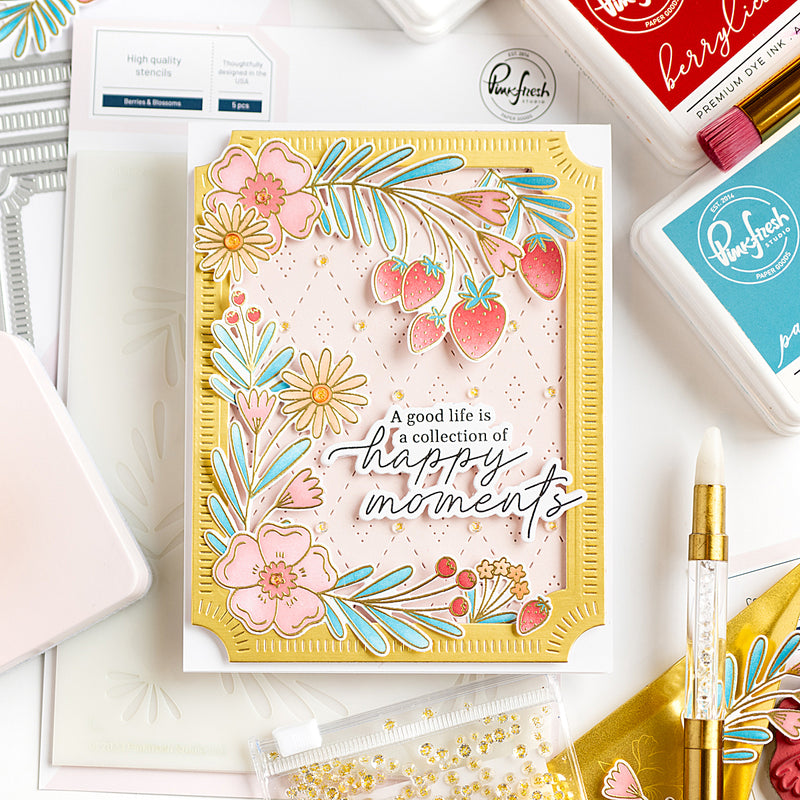 Berries & Blossoms cling stamp