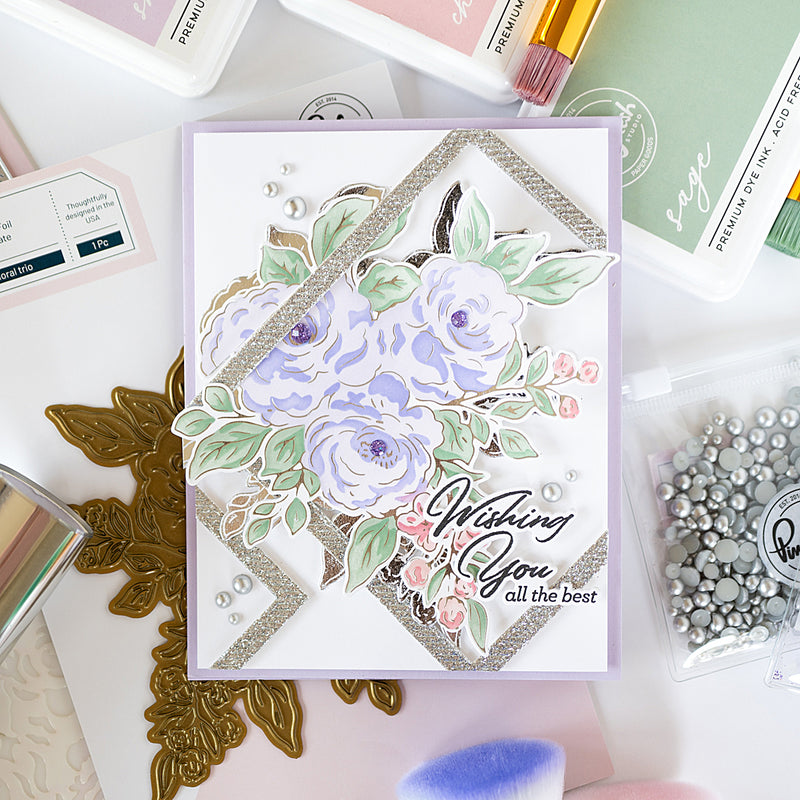 Essentials: Nested Squares Diagonal Stitch die