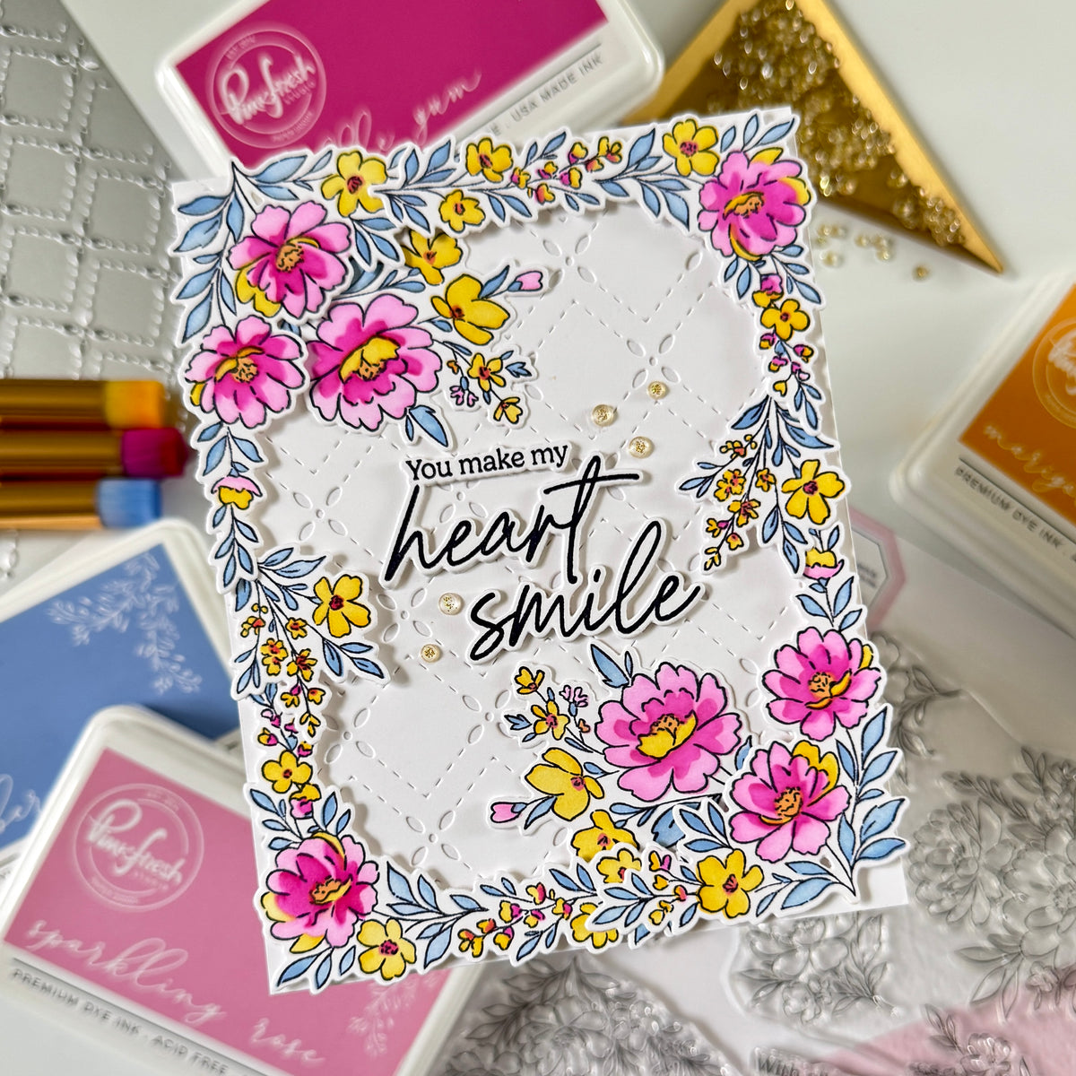 Peony Glow stencil