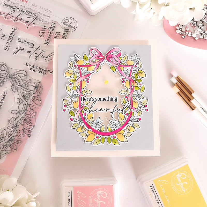 Lemon Blossom Crest stencil