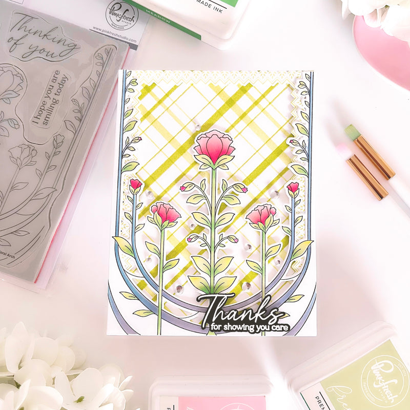 Art Deco Floral Arch cling stamp