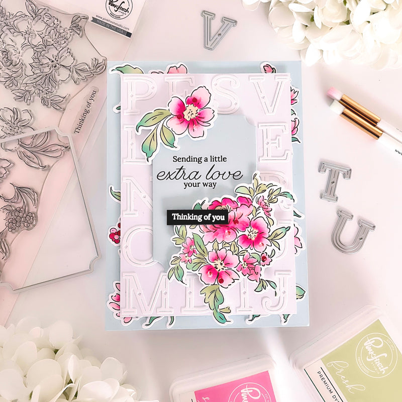 Artsy Floral stencil