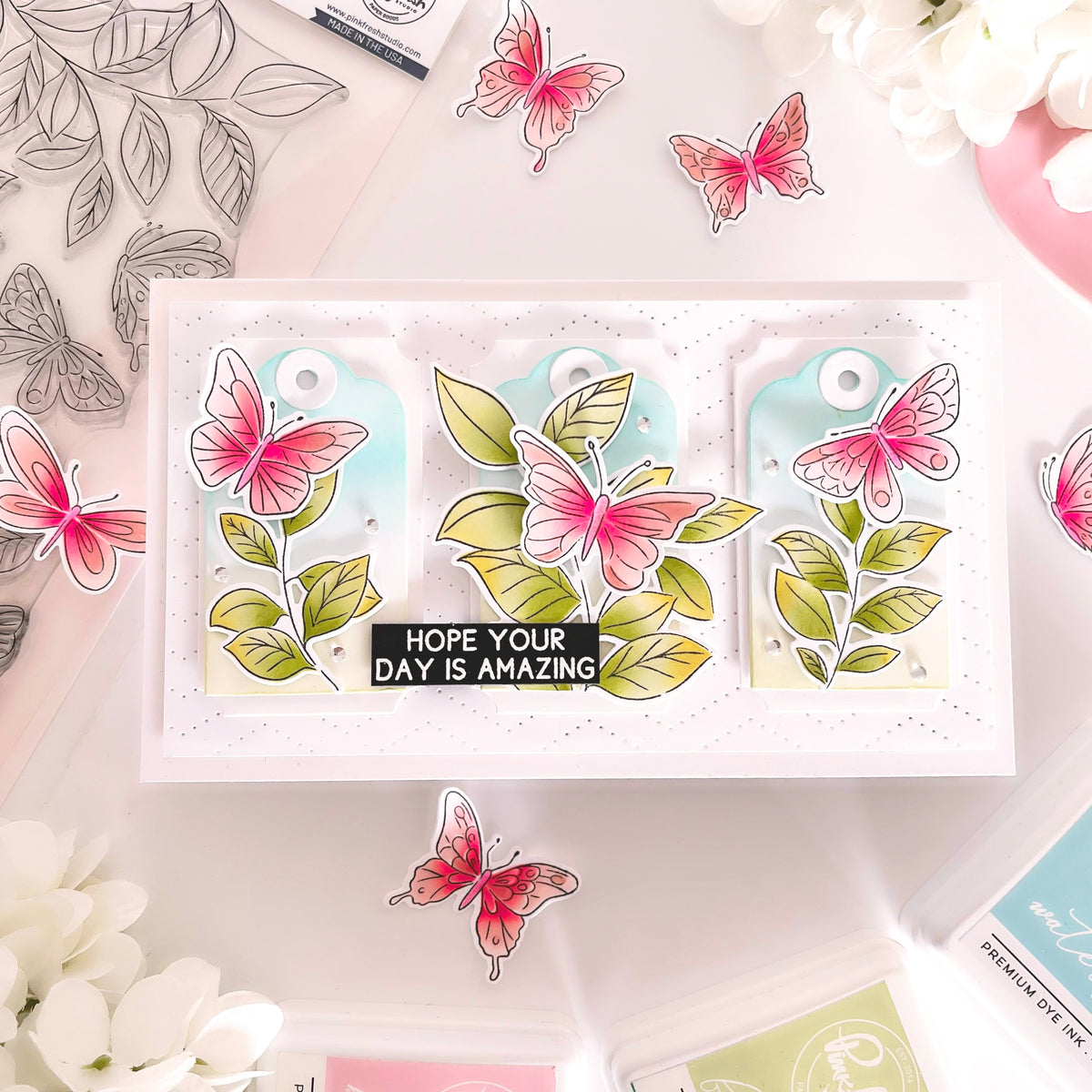 Fluttering Butterflies stamp