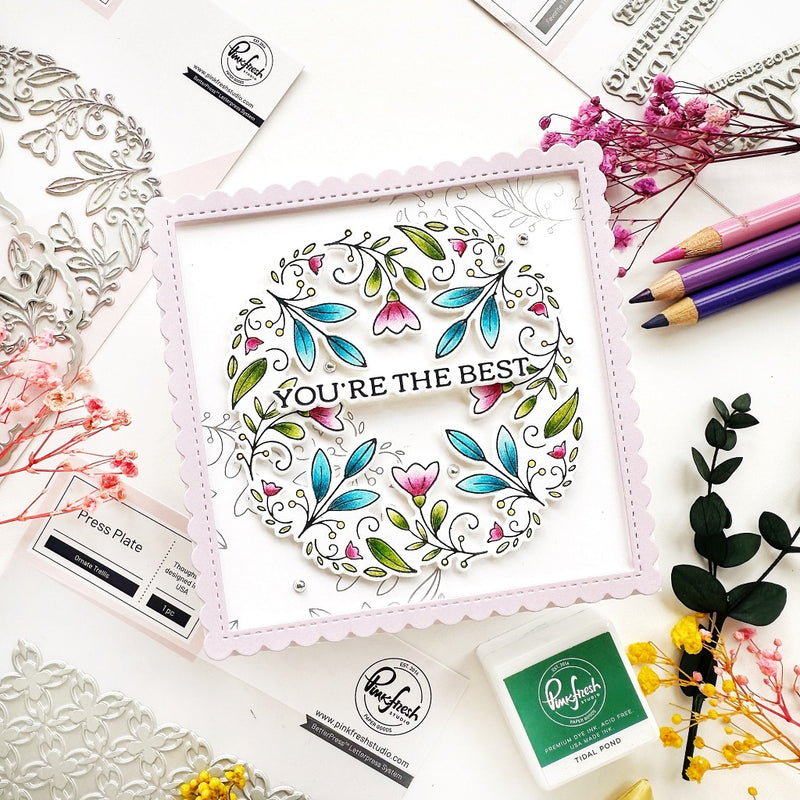 Floral Round Frame die