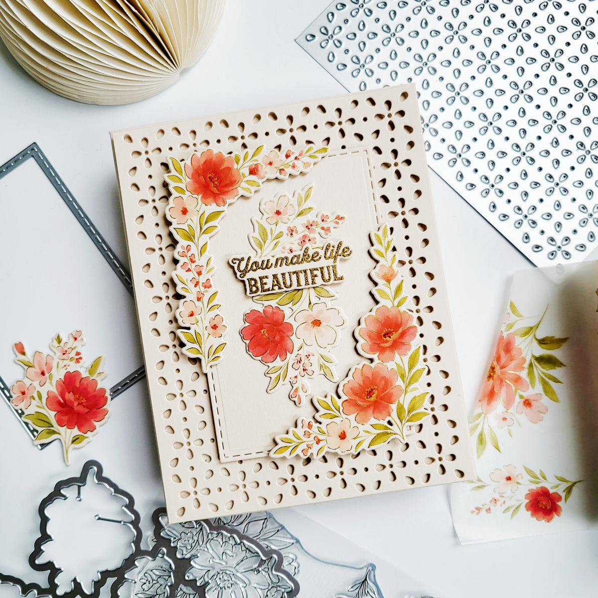 Floral Lattice coverplate die